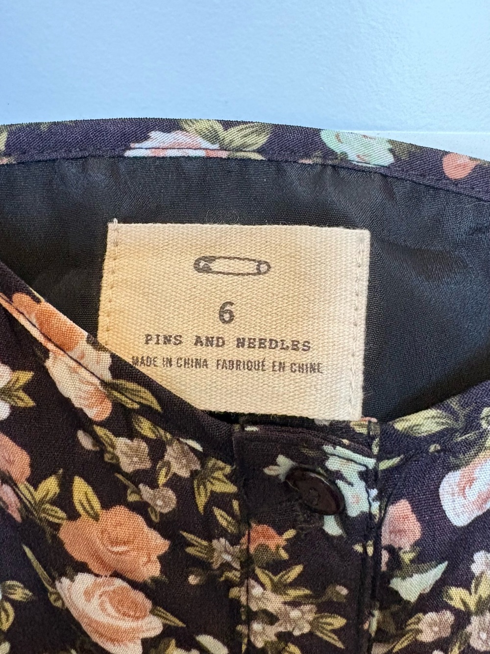 Urban Outfitters Pins & Needles Black Floral Cutout Maxi Dress sz 6 - Picture 8 of 11